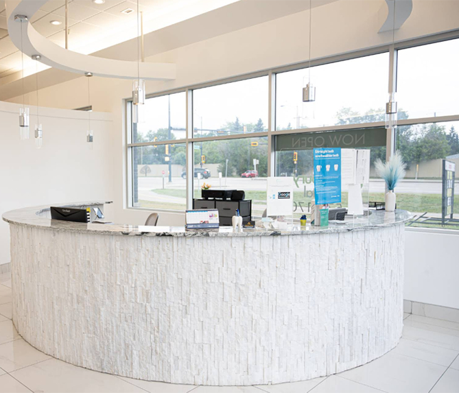 reception table area view